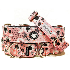 Ewe Are My One And Only Dog Collar by Big Paw Shop featuring a whimsical design on cotton fabric